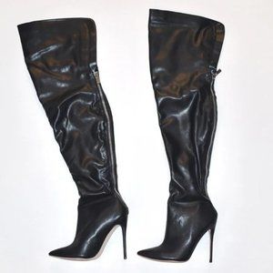 9  Sky high thigh high stiletto OTK boots, super hot, back zip